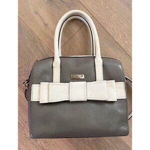 Kate Spade Tan and Cream Satchel with Bow